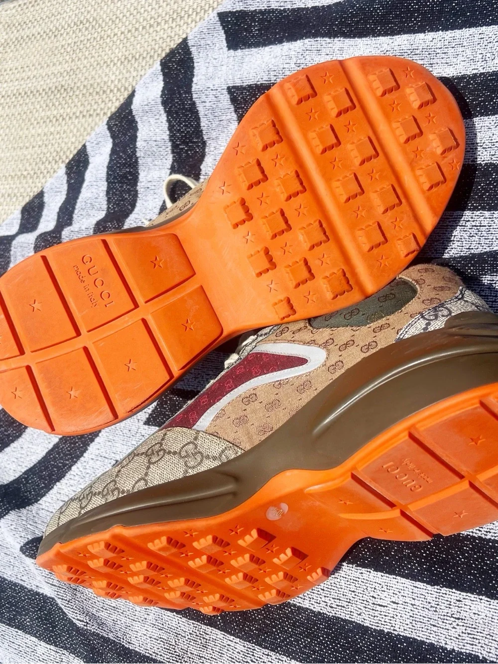 Sz 10.5 Gucci Python Sneakers Authentic